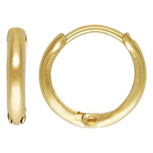 10.0mm Round Huggie Hoop Earring