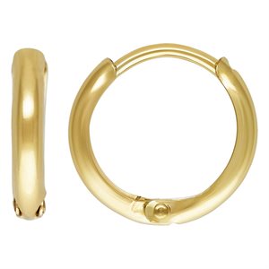 10.0mm Round Huggie Hoop Earring