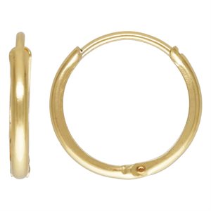 13.0mm Round Huggie Hoop Earring