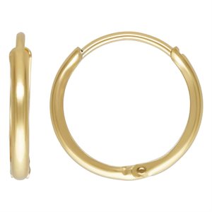 13.0mm Round Huggie Hoop Earring