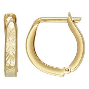 12.0mm Horseshoe Huggie Fancy Earring