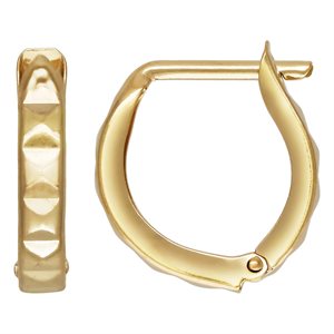 12.0mm Horseshoe Huggie Mirror Earring