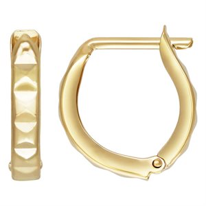 12.0mm Horseshoe Huggie Mirror Earring