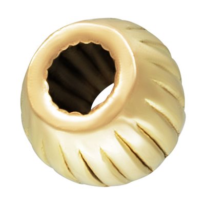 2.5mm Straight Corrugated Bead 1.0mm Hole 2.5mm Straight Corrugated Bead 1.0mm Hole