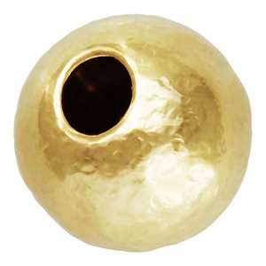 4.0mm Hammered Bead 1.2mm Hole