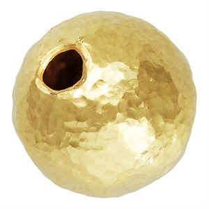 6.0mm Hammered Bead 1.3mm Hole