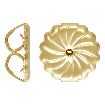 Premium Earring Back (9.2x9.4mm) Swirl Premium Earring Back (9.2x9.4mm) Swirl