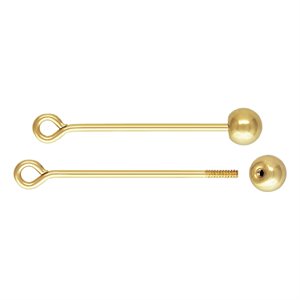 Threaded Ball Eyepin 22ga (.64x15mm)