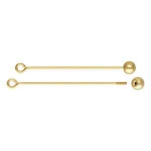 Threaded Ball Eyepin 22ga (.64x25mm)