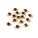 4.0mm Garnet 3A CZ Bezel Connector