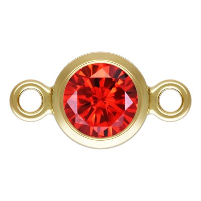 4.0mm Ruby 3A CZ Bezel Connector