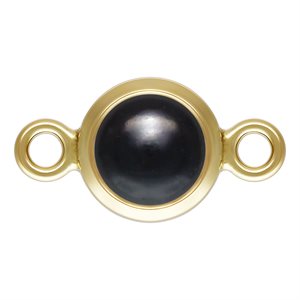 4.0mm Imitation Black Onyx Bezel Connector