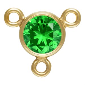 4.0mm Green 3A CZ Bezel Y Connector