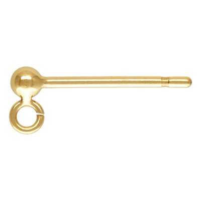 2.0mm Ball Earring w / Ring 2.0mm Ball Earring w / Ring