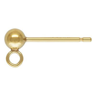 3.0mm Ball Earring w / Closed Ring 3.0mm Ball Earring w / Closed Ring