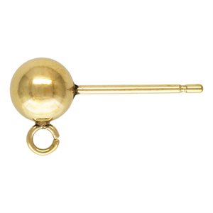 5.0mm Ball Earring w / Ring