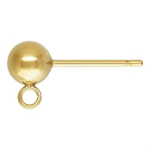 5.0mm Ball Earring w / Ring