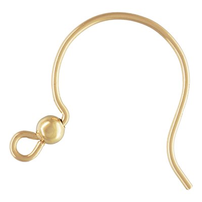 Circle Ear Wire w / 3.0mm Bead (0.76mm) Circle Ear Wire w / 3.0mm Bead (0.76mm)
