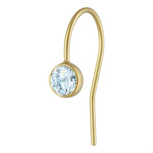 4.0mm Aquamarine 3A CZ Ear Wire