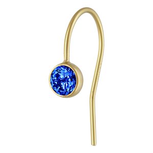 4.0mm Sapphire 3A CZ Ear Wire