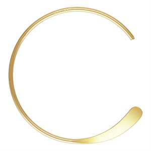 18mm Endless Hammered End Earwire (0.64mm)