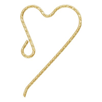Sparkle Heart Ear Wire .025" (0.64mm) Sparkle Heart Ear Wire .025" (0.64mm)