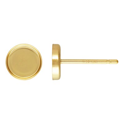 5.0mm Round Bezel Cup Post Earring 5.0mm Round Bezel Cup Post Earring