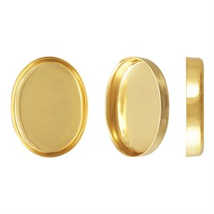 8x6mm Oval Bezel Cup (1.6mm High)