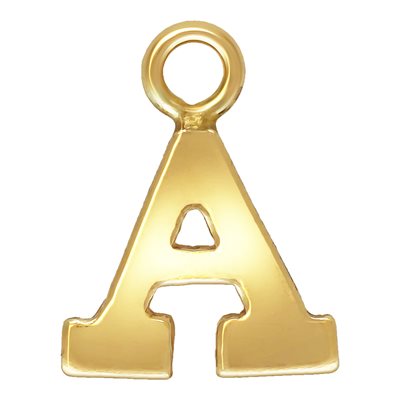 Block Letter 'A' Charm (0.5mm Thick)