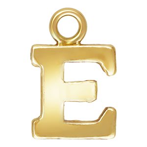 Block Letter 'E' Charm (0.5mm Thick)