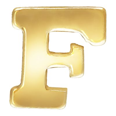 Block Letter 'F' Stamping (0.5mm Thick)