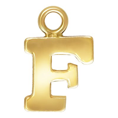 Block Letter 'F' Charm (0.5mm Thick)