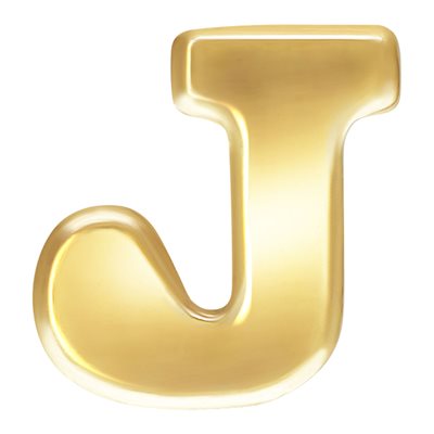 Block Letter 'J' Stamping (0.5mm Thick)