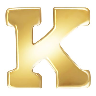 Block Letter 'K' Stamping (0.5mm Thick) Block Letter 'K' Stamping (0.5mm Thick)