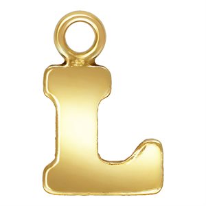 Block Letter 'L' Charm (0.5mm Thick)