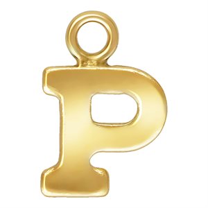 Block Letter 'P' Charm (0.5mm Thick)