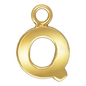 Block Letter 'Q' Charm (0.5mm Thick)
