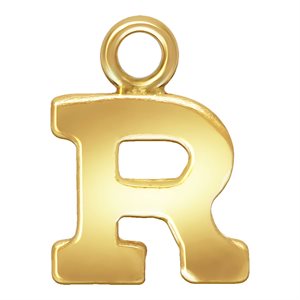 Block Letter 'R' Charm (0.5mm Thick)