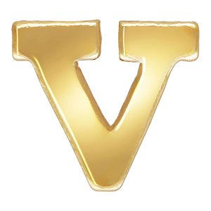 Block Letter 'V' Stamping (0.5mm Thick)