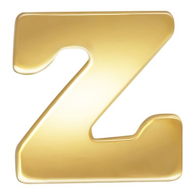 Block Letter 'Z' Stamping (0.5mm Thick) Block Letter 'Z' Stamping (0.5mm Thick)