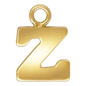 Block Letter 'Z' Charm (0.5mm Thick)
