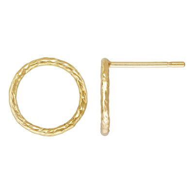 10mm Sparkle Circle Post Earring 10mm Sparkle Circle Post Earring