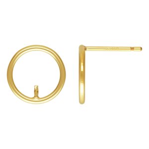 10mm Circle Post Earring w / Peg