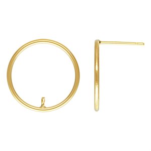 15mm Circle Post Earring w / Peg