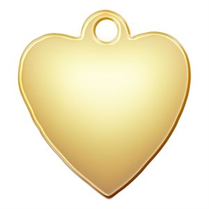 13.0x14.0mm Heart Charm (0.3mm Thick)