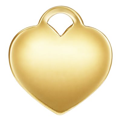 12.0mm Heart Charm (0.5mm Thick)