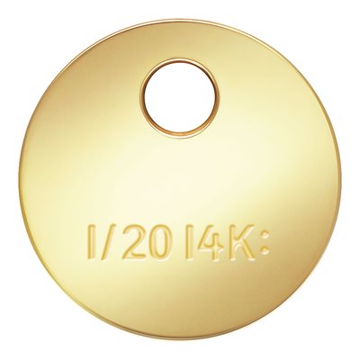 Round Quality Tag (4.0mm) 0.9mm Hole Round Quality Tag (4.0mm) 0.9mm Hole
