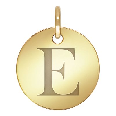 10.0mm Engraved Disc w / Ring & Letter 'E' 10.0mm Engraved Disc w / Ring & Letter 'E'