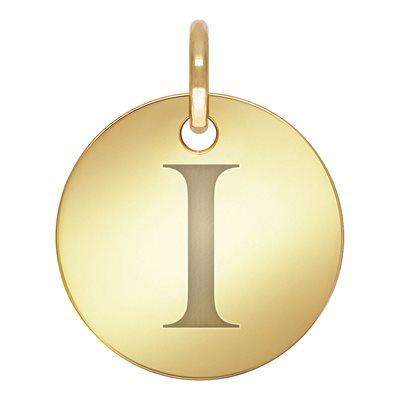 10.0mm Engraved Disc w / Ring & Letter 'I' 10.0mm Engraved Disc w / Ring & Letter 'I'