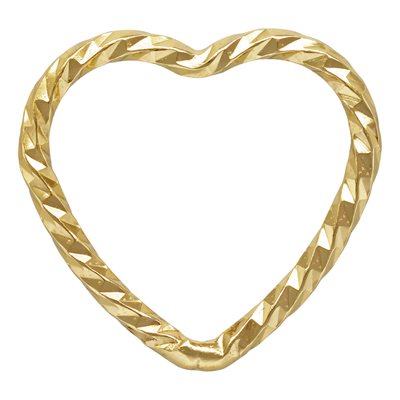 10.0mm Heart Sparkle Jump Ring Closed 10.0mm Heart Sparkle Jump Ring Closed